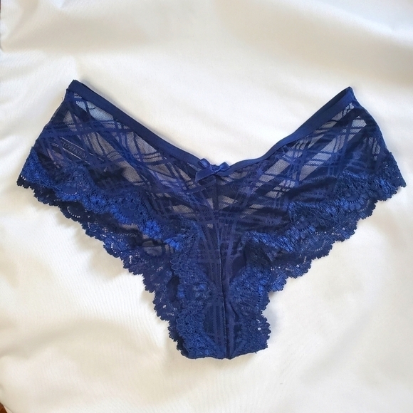 Victoria's Secret Very Sexy Lace Mesh Strappy-Back High Leg Cheeky Panty XS - Picture 2 of 6